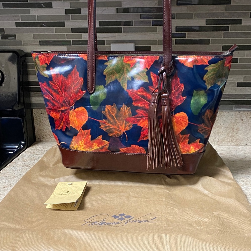 Patricia Nash Multicolor Leaf Tote